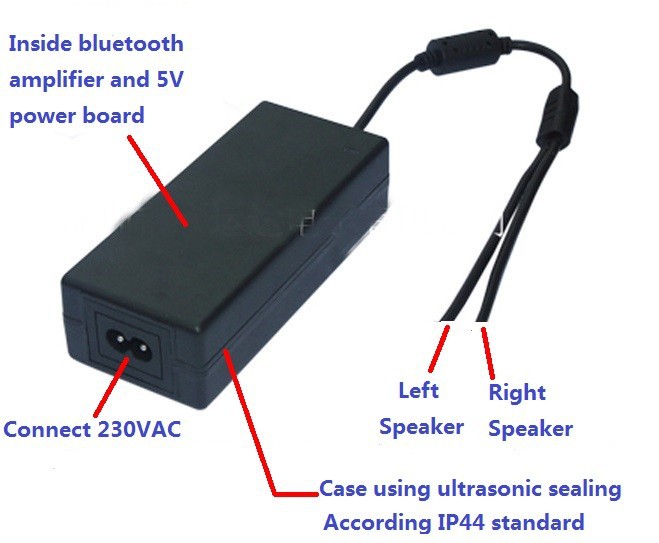 AC110-220V waterproof 3W stereo bluetooth amplifier